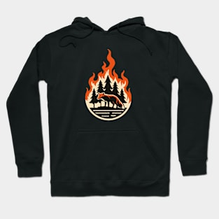 Fox Burning Woods Hoodie